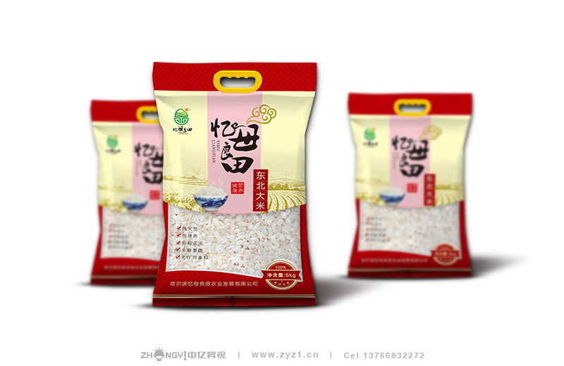 哈尔滨中亿昇视食品品牌策划设计｜食品品牌企业形象VI设计｜忆母良田包装袋设计