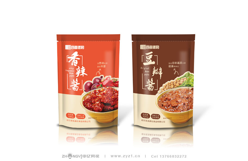 产品+包装设计｜产品+包装食品包装设计｜哈尔滨最好的食品产品+包装设计｜四喜德勒｜食品包装设计｜中亿昇视食品包装设计｜大酱包装设计